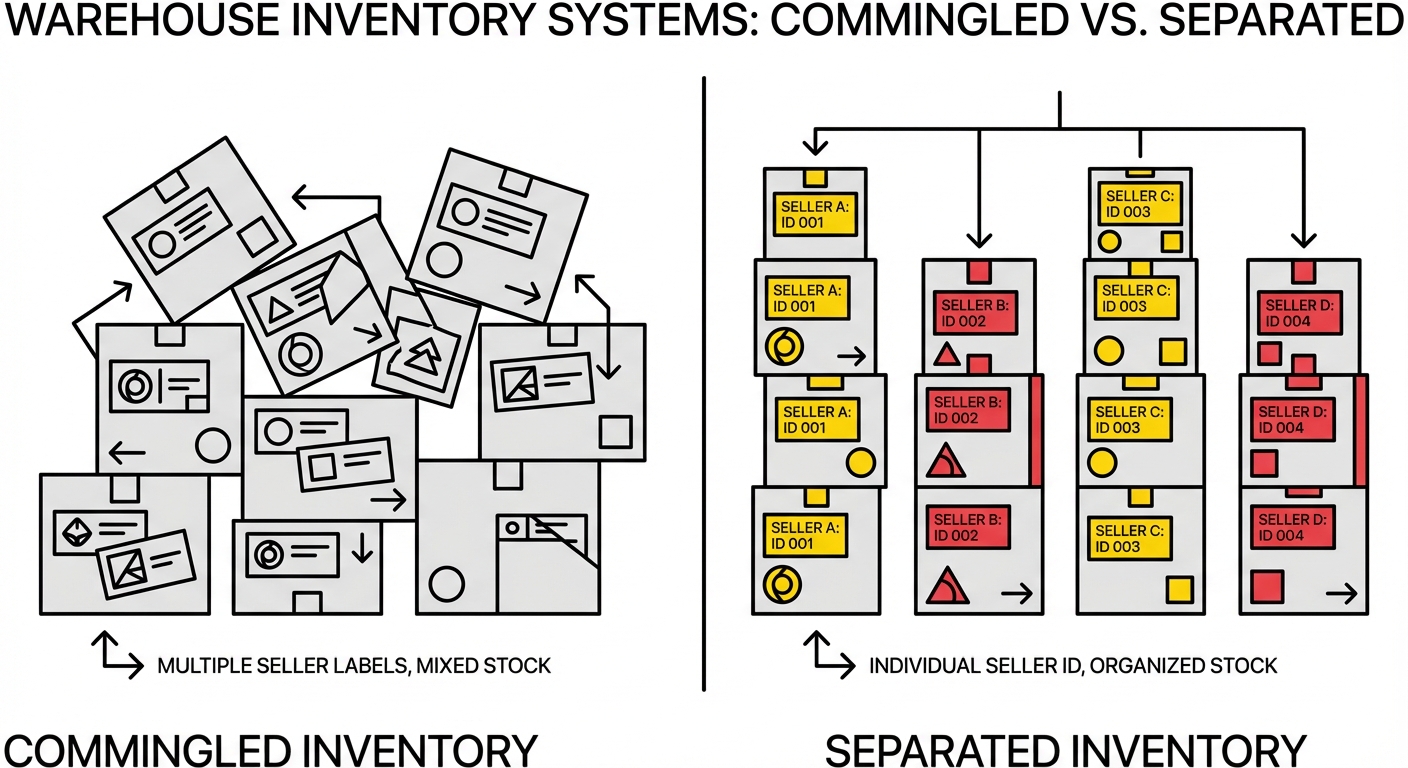 Amazon's shift from commingled to seller-specific inventory tracking