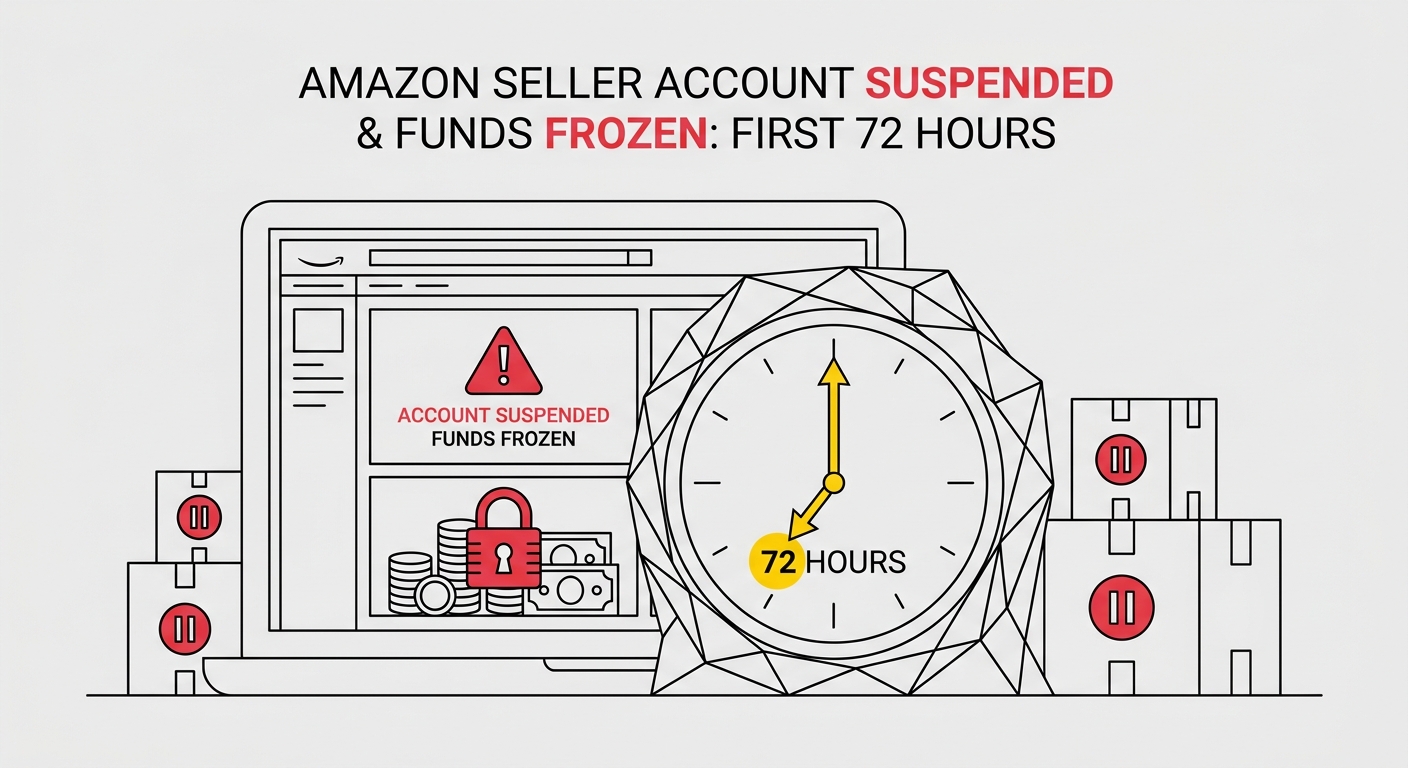 Amazon Seller Account Suspended and Funds Frozen: What to Do in the First 72 Hours