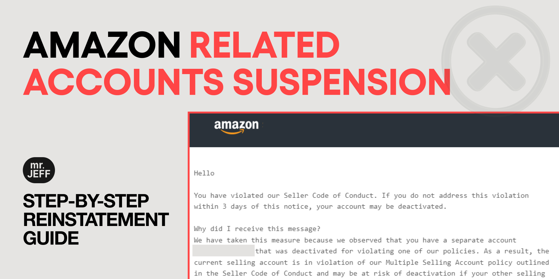Professional business meeting with diverse team discussing strategy around conference table Amazon account suspension warning notice showing related account policy violation due to shared business address