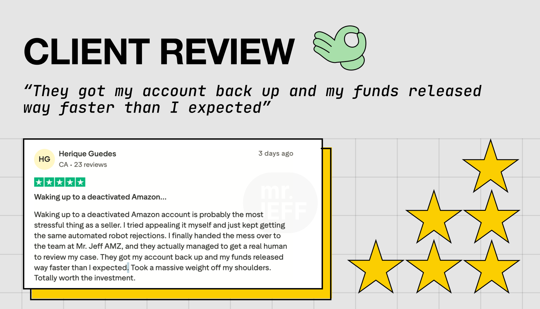 Amazon seller account reinstated after suspected review manipulation