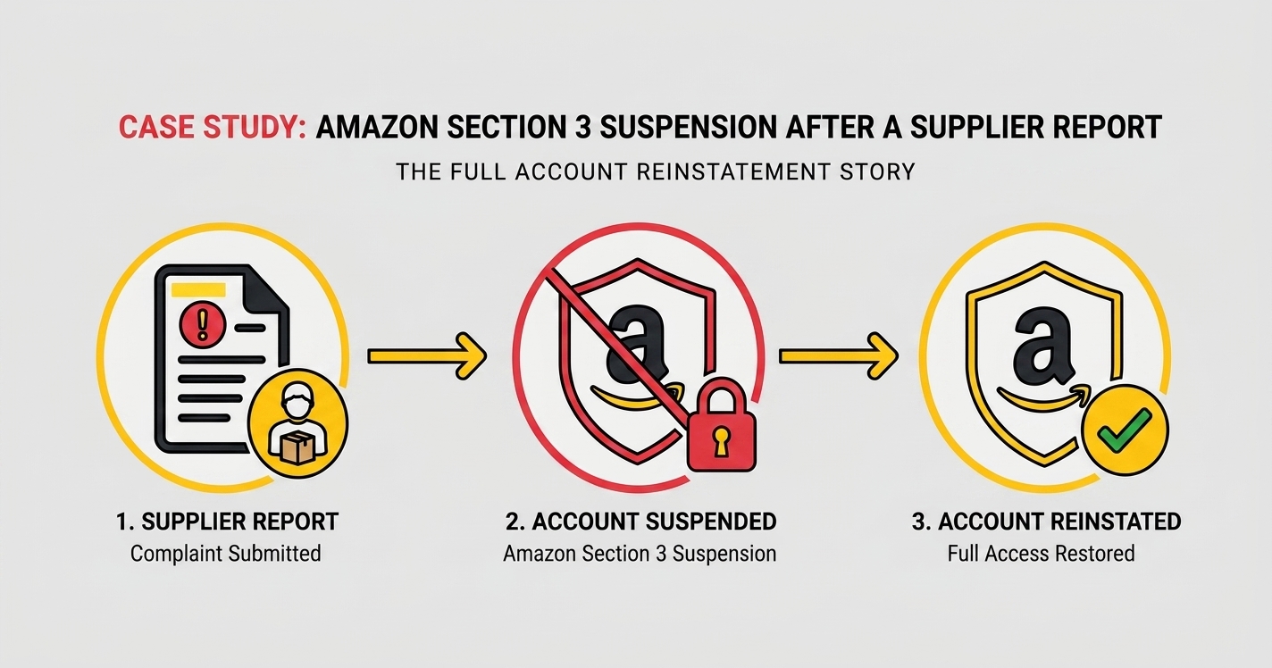 Amazon Section 3 Suspension After a Supplier Dispute: The Full Reinstatement Case Study