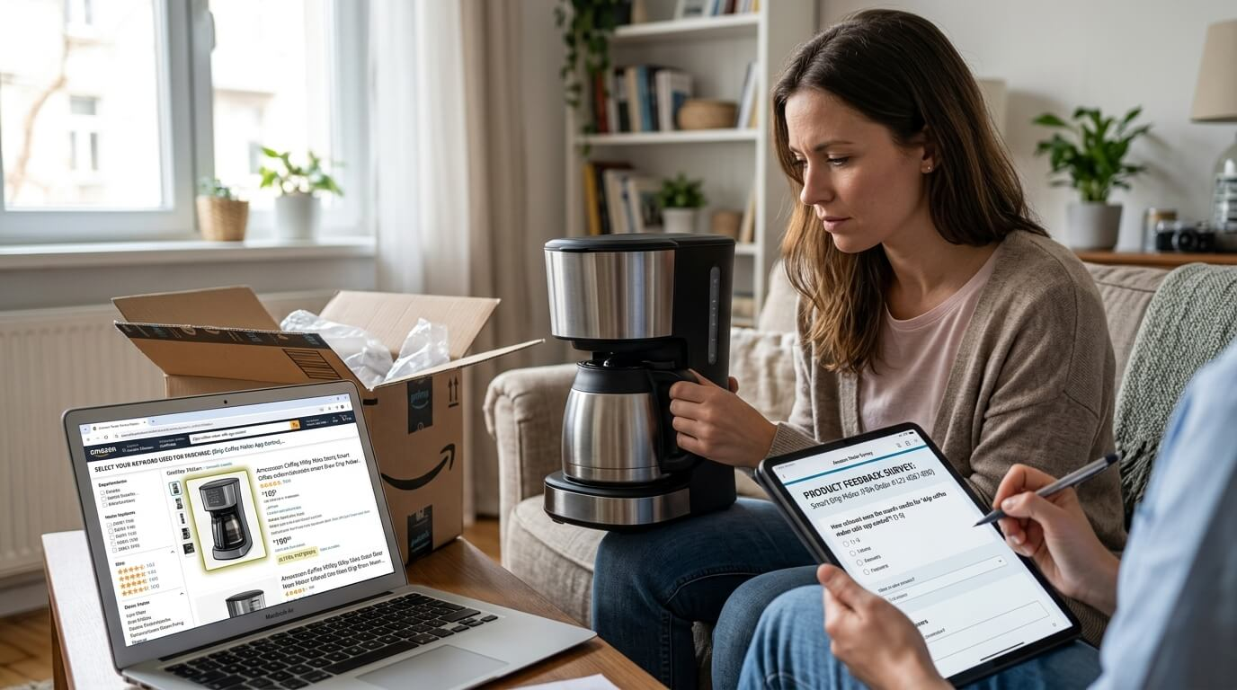 Amazon product mystery tester reviewing unboxing items for quality assessment and honest consumer reviews