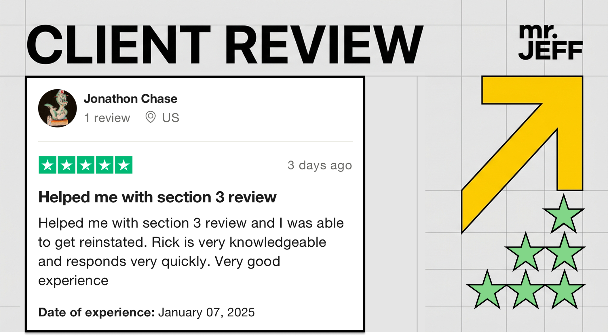 Customer review rating form with star rating system and feedback options